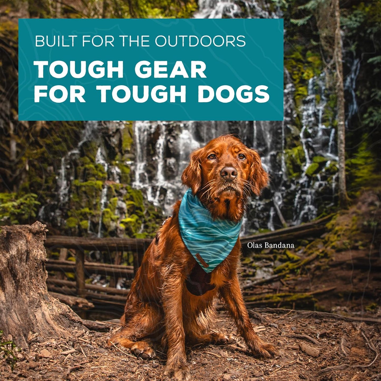 Wilderdog Dog Bandana with Lightweight Quick Drying Poly-Blend Mesh Material in Pumpkin Spice Plaid