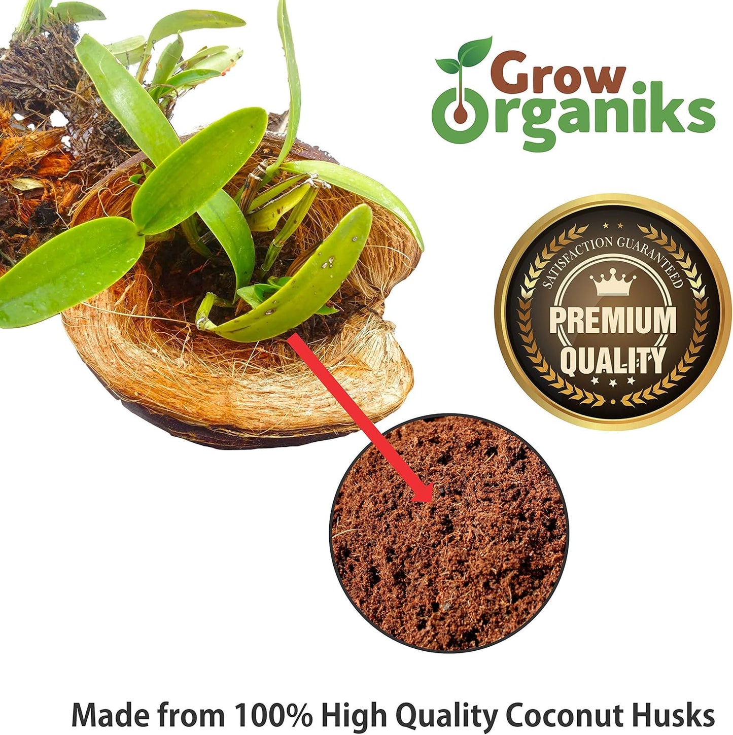 Coco Coir Pith,Coco Peat Brick/Block -11 Lbs, OMRI Listed for Organic Use, Expansion Between 70-75L,Universal Potting Substrate for All Plants & Crops